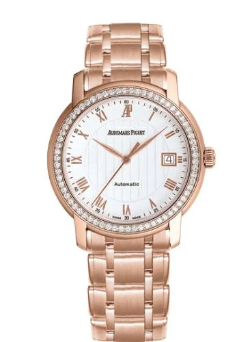 Audemars Piguet - 15158OR.ZZ.1229OR.01 Jules Audemars Self-Winding Pink Gold / Diamond / Silver / Bracelet