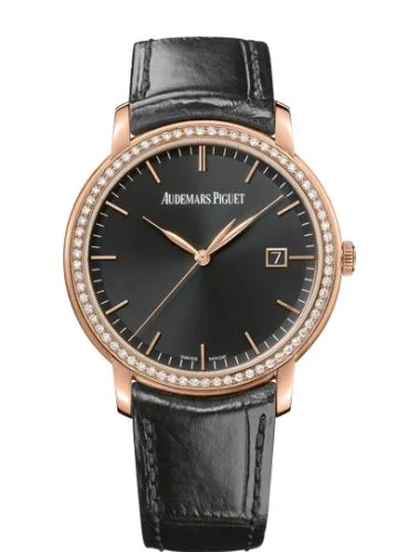 Audemars Piguet - 15171OR.ZZ.A002CR.01 Jules Audemars Selfwinding Pink Gold / Diamond / Black