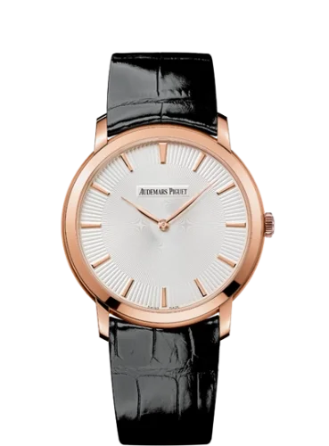 Audemars Piguet Audemars Piguet - 15180OR.OO.A102CR.01 Jules Audemars 15180 Extra-Thin Pink Gold / Silver Guilloche