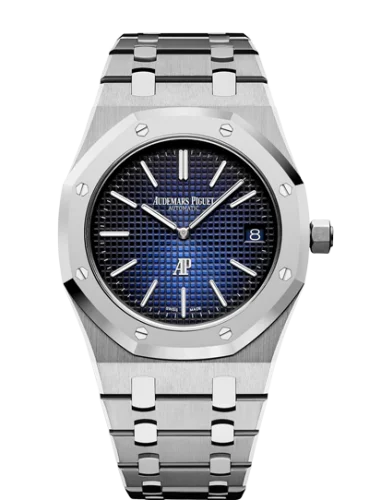 Audemars Piguet - 15202IP.OO.1240IP.01 Royal Oak Extra-Thin Titanium / Platinum / Blue