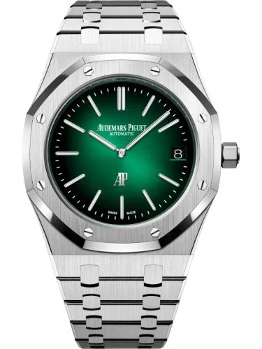 Audemars Piguet - 15202PT.OO.1240PT.01 Royal Oak Extra-Thin Platinum / Green