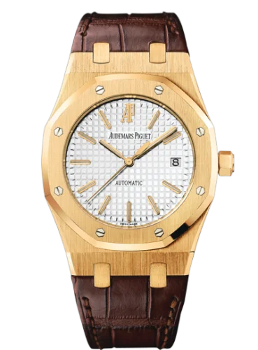 Audemars Piguet - 15300BA.OO.D088CR.01 Royal Oak 15300 Yellow Gold / Silver/ Strap