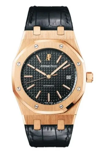 Audemars Piguet - 15300OR.OO.D002CR.01 Royal Oak 15300 Pink Gold / Black / Strap