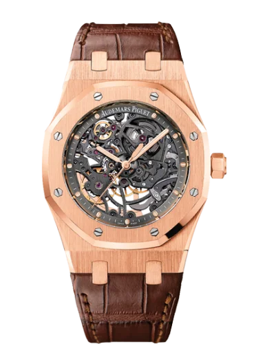 Audemars Piguet - 15305OR.OO.D088CR.01 Royal Oak Openworked Selfwinding Pink Gold / Strap