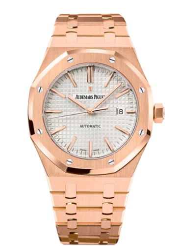 Audemars Piguet - 15400OR.OO.1220OR.02 Royal Oak 15400 Pink Gold / Silver