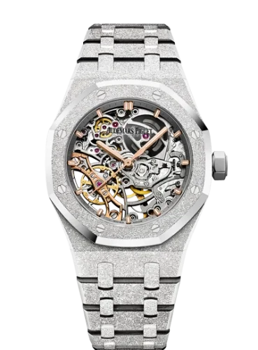 Audemars Piguet Audemars Piguet - 15407BC.GG.1224BC.01 Royal Oak 41 Double Balance Wheel Openworked Frosted White Gold
