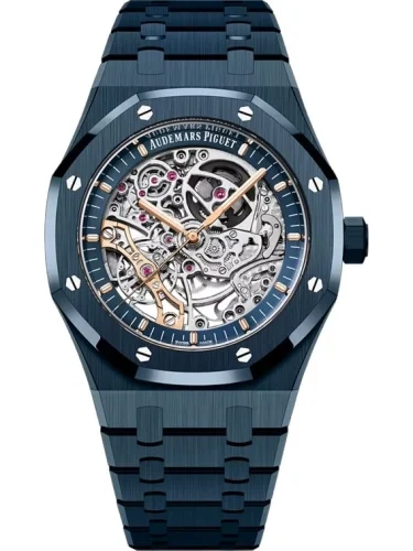 Audemars Piguet Audemars Piguet - 15416CD.OO.1225CD.01 Royal Oak 41 Double Balance Wheel Openworked Blue Nuit, Nuage 50 Ceramic