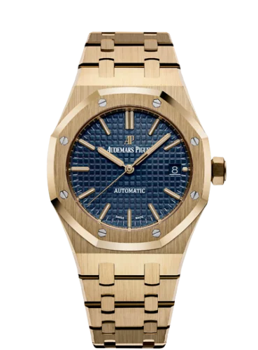 Audemars Piguet - 15450BA.OO.1256BA.02 Royal Oak 15450 Selfwinding Yellow Gold / Blue
