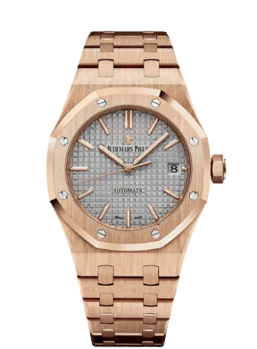 Audemars Piguet - 15450OR.OO.1256OR.01 Royal Oak 15450 Selfwinding Pink Gold / Grey
