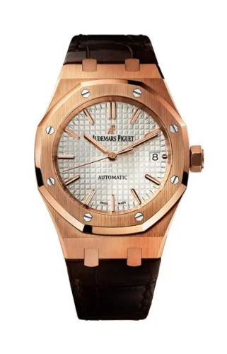 Audemars Piguet - 15450OR.OO.D088CR.01 Royal Oak 15450 Selfwinding Pink Gold / Silver / Strap