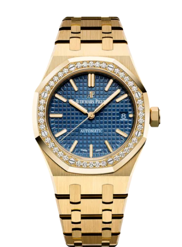 Audemars Piguet - 15451BA.ZZ.1256BA.01 Royal Oak 15451 Selfwinding Yellow Gold / Blue