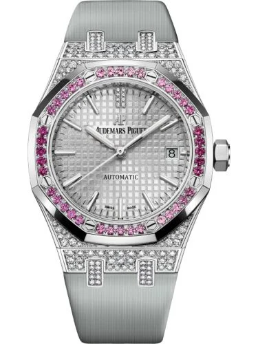 Audemars Piguet - 15452BC.ZY.D007VE.01 Royal Oak Selfwinding 37 White Gold / Sapphire / Silver