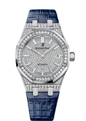 Audemars Piguet - 15452BC.ZZ.D019CR.01 Royal Oak Selfwinding 37 White Gold / Diamond / Diamond / Strap