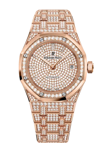 Audemars Piguet - 15452OR.ZZ.1258OR.02 Royal Oak 15452 Selfwinding Pink Gold / Diamond / Diamond