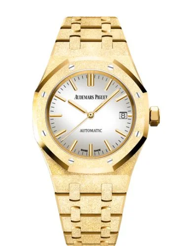 Audemars Piguet - 15454BA.GG.1259BA.02 Royal Oak 15454 Selfwinding Frosted Yellow Gold / Silver