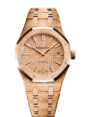 Audemars Piguet - 15454OR.GG.1259OR.03 Royal Oak 15454 Selfwinding Frosted Pink Gold / Pink