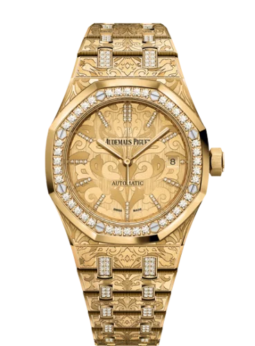 Audemars Piguet - 15456BA.ZG.1251BA.01 Royal Oak 15456 Selfwinding Yellow Gold / Cashmere
