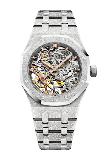 Audemars Piguet Royal Oak 37 Double Balance Wheel Openworked Frosted White Gold