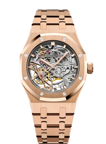 Audemars Piguet Audemars Piguet - 15467OR.OO.1256OR.01 Royal Oak 37 Double Balance Wheel Openworked Pink Gold