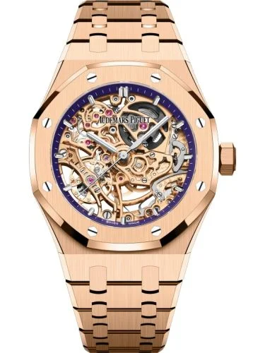 Audemars Piguet Audemars Piguet - 15467OR.OO.1256OR.02 Royal Oak 37 Double Balance Wheel Openworked Pink Gold / Purple