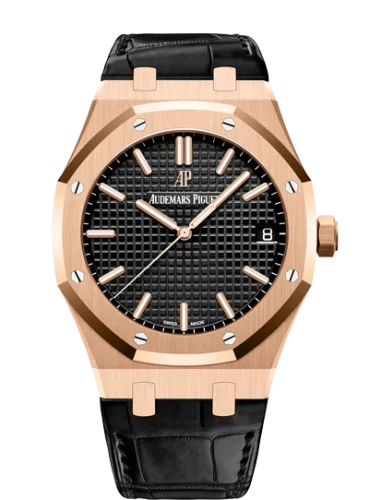 Audemars Piguet Audemars Piguet - 15500OR.OO.D002CR.01 Royal Oak 15500 Pink Gold / Black / Strap