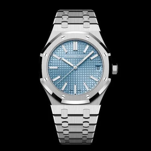 Audemars Piguet Audemars Piguet - 15510BC.OO.1320BC.01 Royal Oak Selfwinding 41 White Gold / Light Blue - Baguette / 50 Years