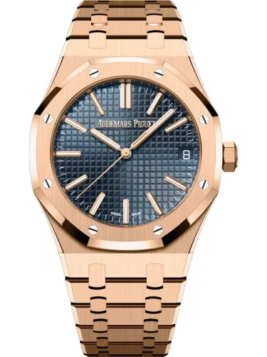 Audemars Piguet Audemars Piguet - 15510OR.OO.1320OR.03 Royal Oak Selfwinding 41 Pink Gold / Blue