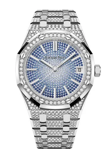 Audemars Piguet Royal Oak Selfwinding 41 White Gold - Diamond / Blue Sapphire / 50th Anniversary