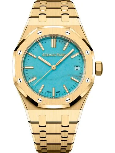Audemars Piguet - 15550BA.00.1356BA.01 Royal Oak Selfwinding 37 Yellow Gold / Turquoise