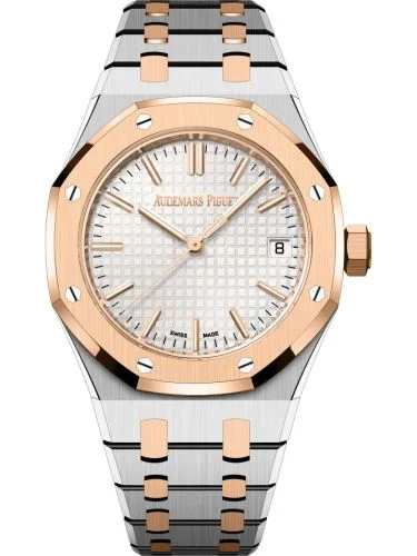 Audemars Piguet - 15550SR.OO.1356SR.01 Royal Oak Selfwinding 37 Stainless Steel / Pink Gold / 50th Anniversary / Silver
