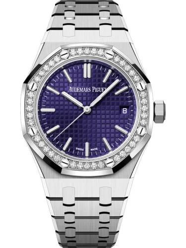 Audemars Piguet - 15551BC.ZZ.1356BC.02 Royal Oak Selfwinding 37 White Gold - Diamond / Purple