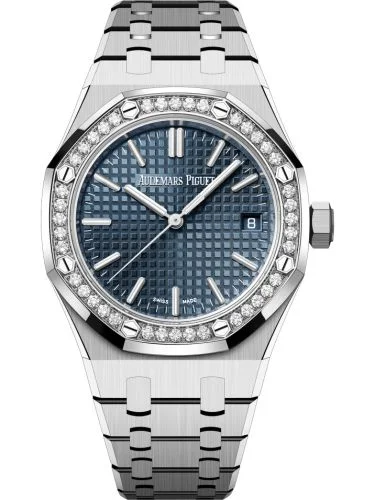 Audemars Piguet - 15551ST.ZZ.1356ST.02 Royal Oak Selfwinding 37 Stainless Steel - Diamond / Blue / 50th Anniversary
