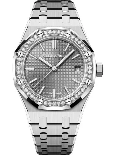 Audemars Piguet - 15551ST.ZZ.1356ST.03 Royal Oak Selfwinding 37 Stainless Steel - Diamond / Grey / 50th Anniversary