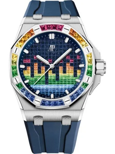 Audemars Piguet - 15601BC.YY.D343CA.01 Royal Oak Offshore Selfwinding Music Edition White Gold - Rainbow / Aventurine