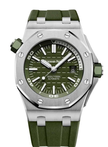 Audemars Piguet - 15710ST.OO.A052CA.01 Royal Oak Offshore Diver Stainless Steel / Khaki