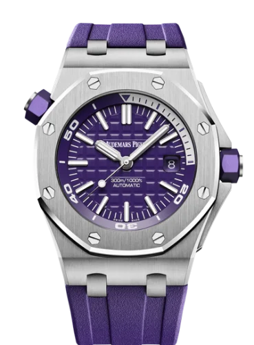 Audemars Piguet - 15710ST.OO.A077CA.01 Royal Oak Offshore Diver Stainless Steel / Purple