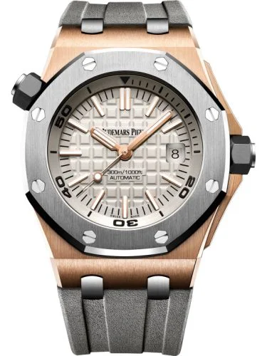 Audemars Piguet - 15711OI.OO.A006CA.01 Royal Oak Offshore Diver Pink Gold / Titanium / Silver