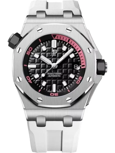 Audemars Piguet Audemars Piguet - 15720ST.OO.A010CA.01 Royal Oak Offshore Diver Stainless Steel / Black - Pink
