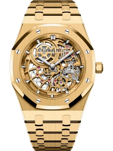 Audemars Piguet Audemars Piguet - 16204BA.OO.1240BA.01 Royal Oak Extra-Thin Openworked Yellow Gold