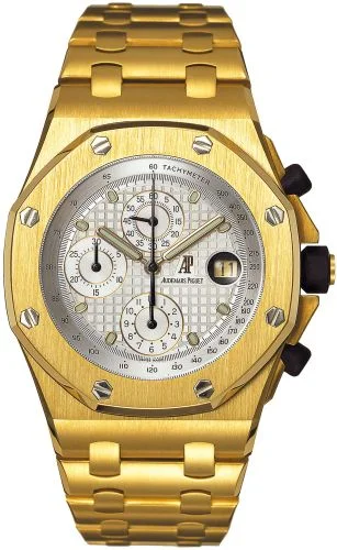 Audemars Piguet - 25721BA.O.1000BA.03 Royal Oak OffShore 25721 Chronograph Yellow Gold / Silver