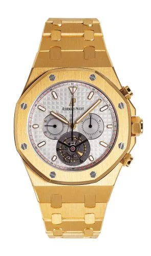Audemars Piguet - 25977BA.OO.1205BA.01 Royal Oak Tourbillon Chronograph Yellow Gold / Silver