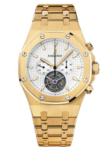Audemars Piguet - 25977BA.OO.1205BA.02 Royal Oak Tourbillon Chronograph Yellow Gold / Silver