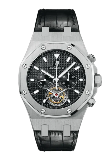 Audemars Piguet - 25977ST.OO.D002CR.01 Royal Oak Tourbillon Chronograph Stainless Steel / Black / Strap