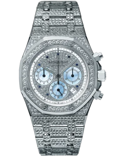 Audemars Piguet - 25978BC.ZZ.1190BC.01 Royal Oak 25978 Chronograph White Gold / Diamond / Silver