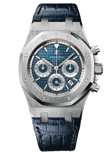 Audemars Piguet - 26022BC.OO.D028CR.01 Royal Oak 26022 Chronograph White Gold / Blue / Strap