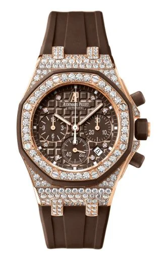 Audemars Piguet - 26092OK.ZZ.D080CA.01 Royal Oak Offshore 26092 Lady Chronograph Pink Gold / Brown