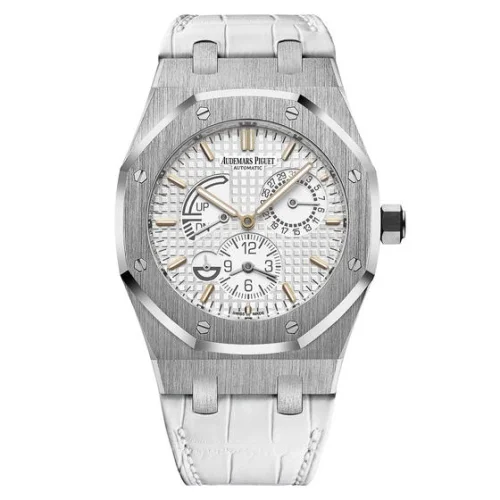 Audemars Piguet Audemars Piguet - 26124ST.OO.D011CR.01 Royal Oak 26124 Dual Time Stainless Steel / White / Strap