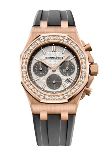 Audemars Piguet - 26231OR.ZZ.D003CA.01 Royal Oak OffShore 26231 Lady Chronograph Pink Gold / Silver / Diamond