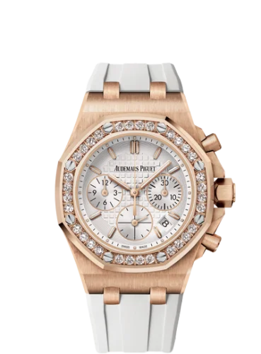 Audemars Piguet - 26231OR.ZZ.D010CA.0 Royal Oak OffShore 26231 Lady Chronograph Pink Gold / Silver / Diamond