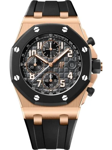 Audemars Piguet Royal Oak Offshore Pink Gold - Rubberclad / Black / Bracelet